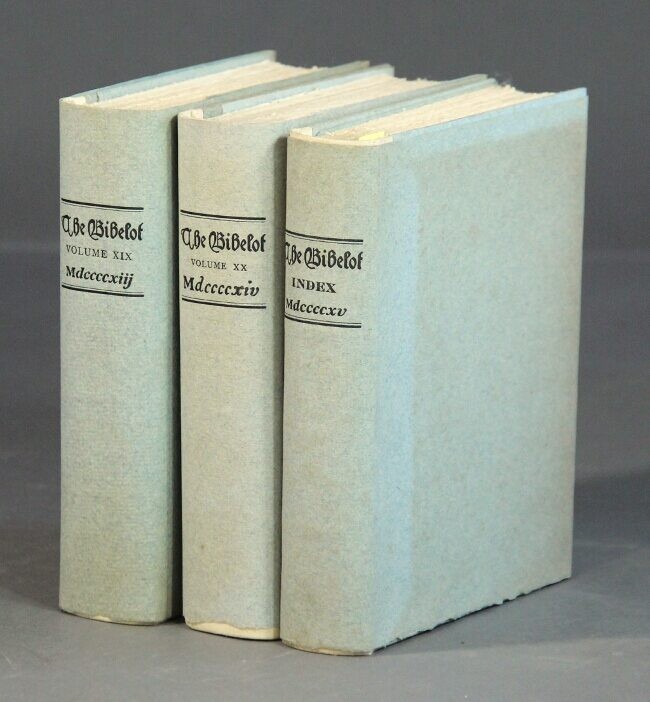 Thomas B Mosher / bibelot reprint of poetry and prose for book lovers chosen 1st