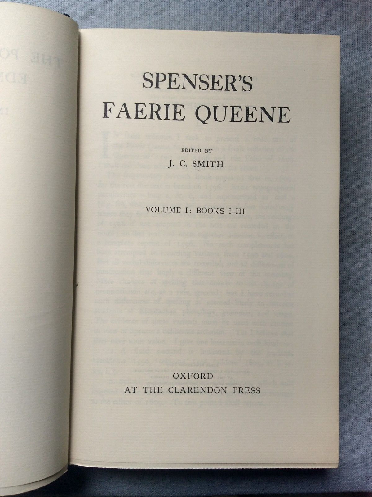 The Poetical Works of Edmund Spenser Faerie Queene 2 Vols Clarendon Press 1964