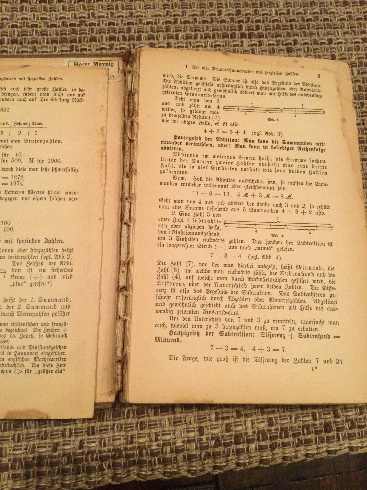 Antique German Arithmetic Book, Berlin Germany 1926,