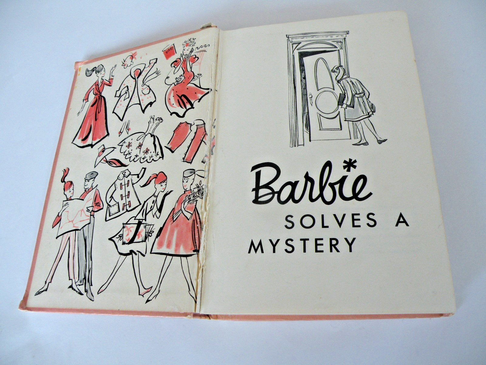 VINTAGE Barbie Solves A Mystery 1963 Hardcover Book By Cynthia Lawrence w/ Wear