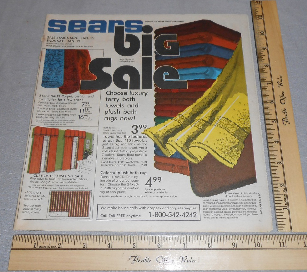 Vtg 1980s SEARS Store Circular Print Ad Baby Womens Household Vacuum Cleaners