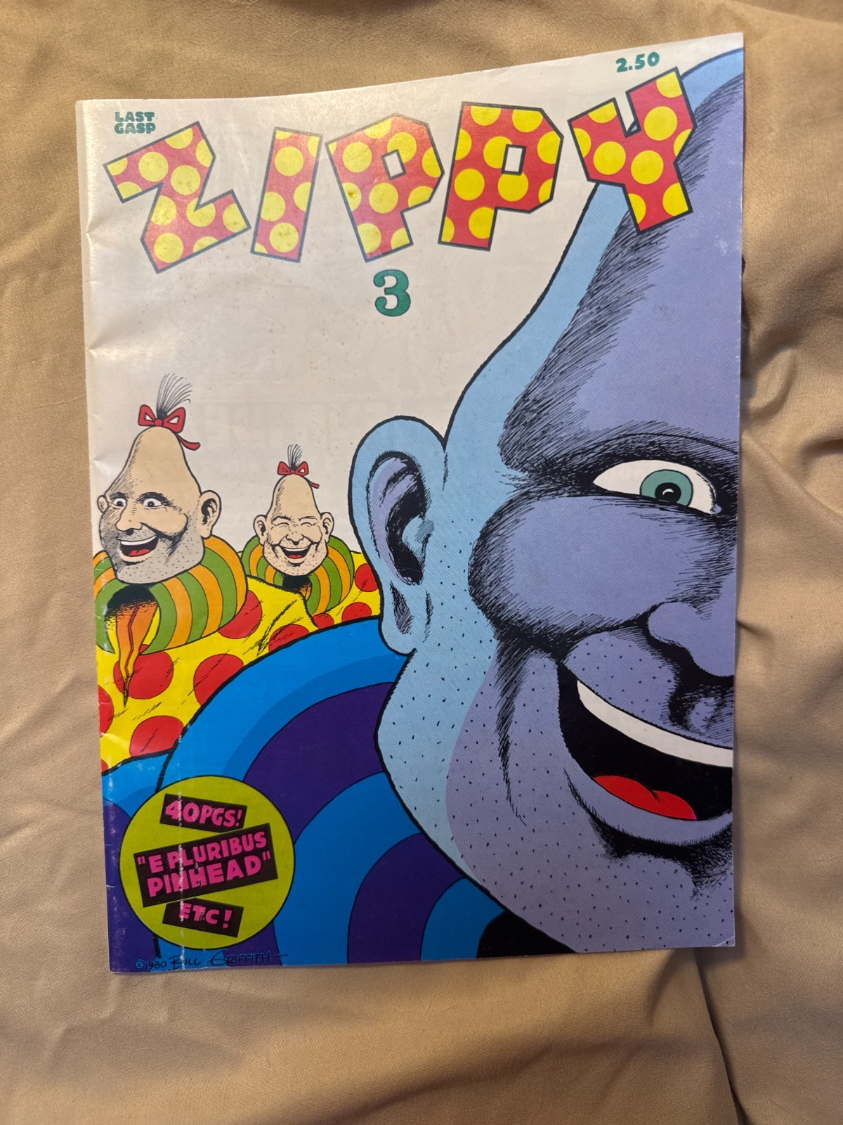 ZIPPY COMICS #3 ZIPPY LAST GASP 1984 BILL GRIFFITH Pinhead Lippy VG+EX Condition