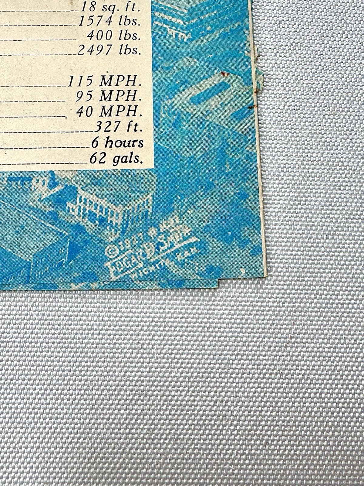 Scarce! Original Signed Swallow Airplane Co-1929: Certificate #125-with markings