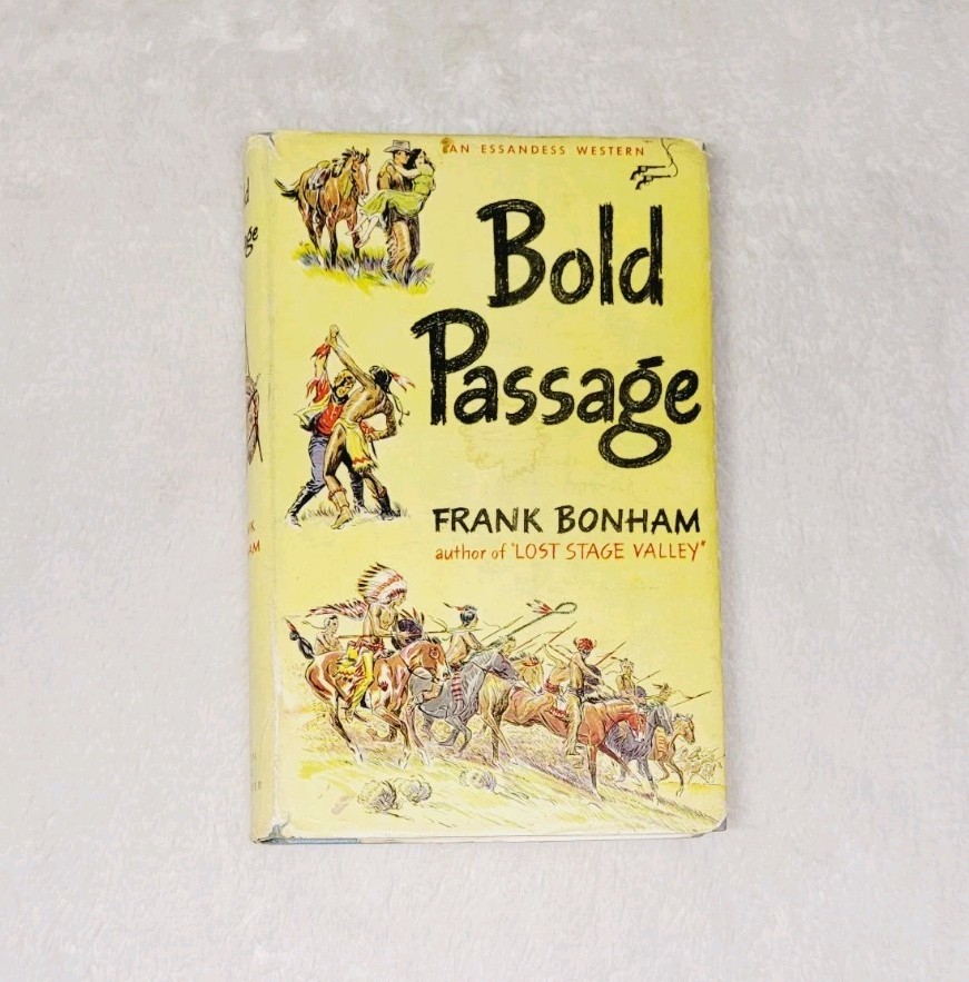 RARE Vintage 1950 BOLD PASSAGE Frank Bonham Western Cowboy 1st Edition HC Book