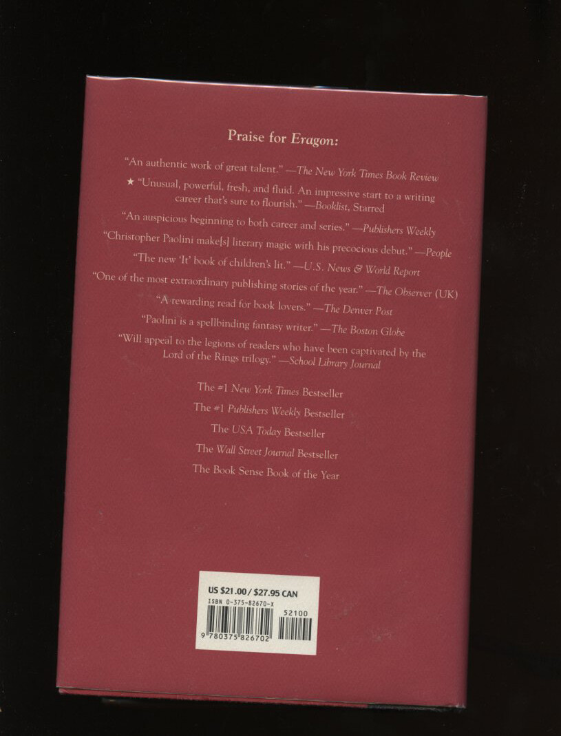 Paolini, Christopher: Eldest HB/DJ Set 1st/2nd