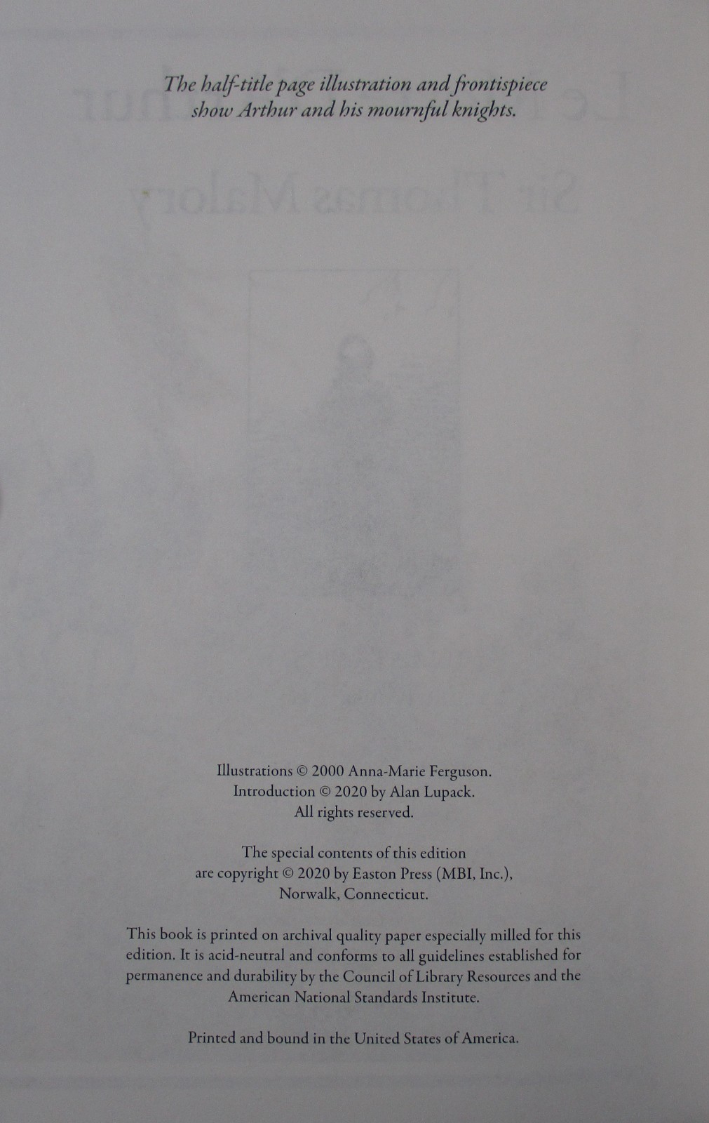 SIGNED Leather Collector’s ED „Le Morte D’Arthur“ Sir Thomas Malory 2020 Easton