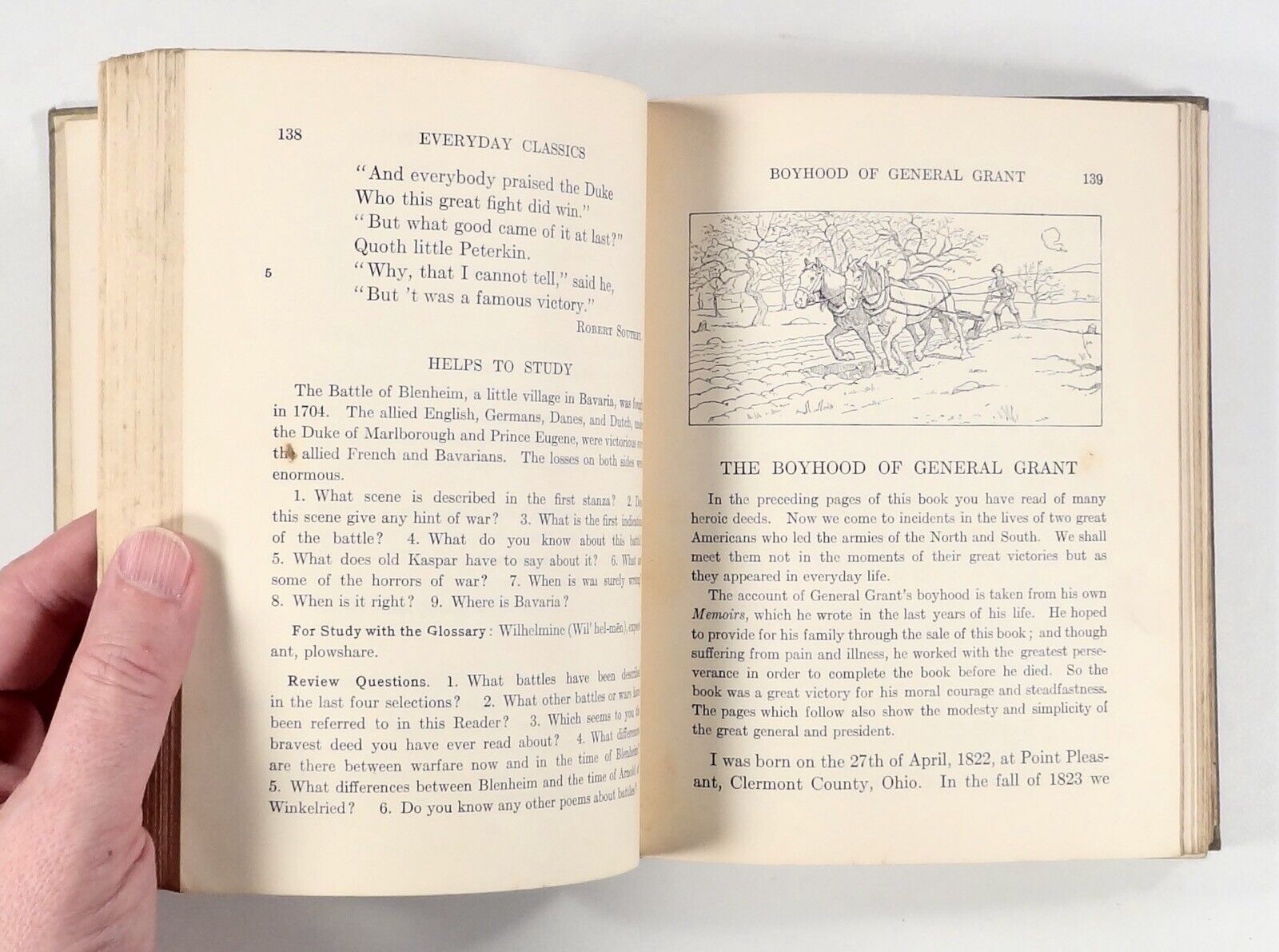 1931 EVERYDAY CLASSICS FIFTH READER Children’s English textbook ILLUSTRATED hc