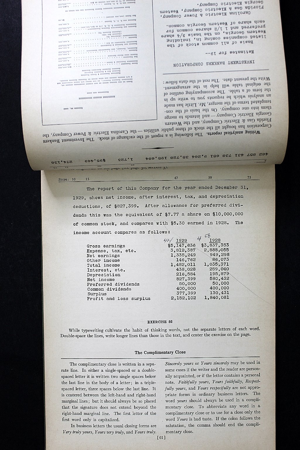 New Typewriting Studies Complete Course Harned 1929 Typing Hermes Rocket