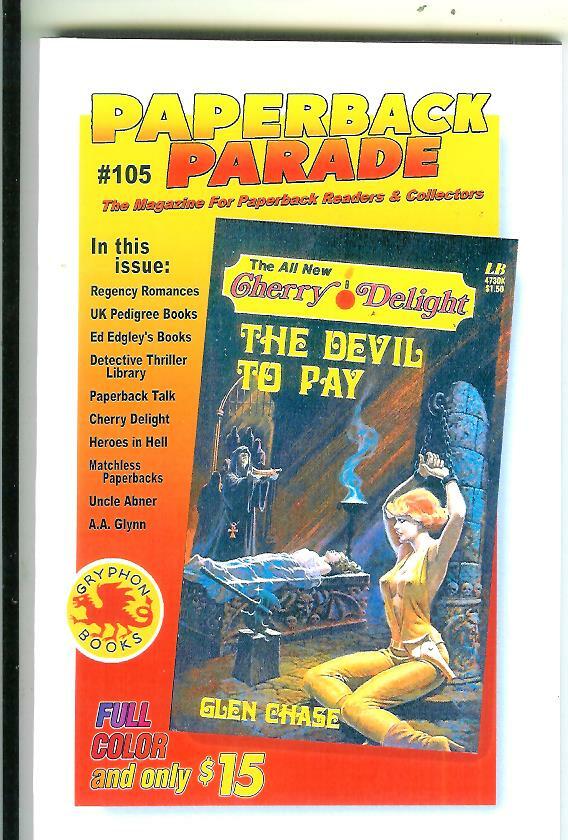 PAPERBACK PARADE #105, US book collector mag, Cherry Delight spy gga, sleaze!
