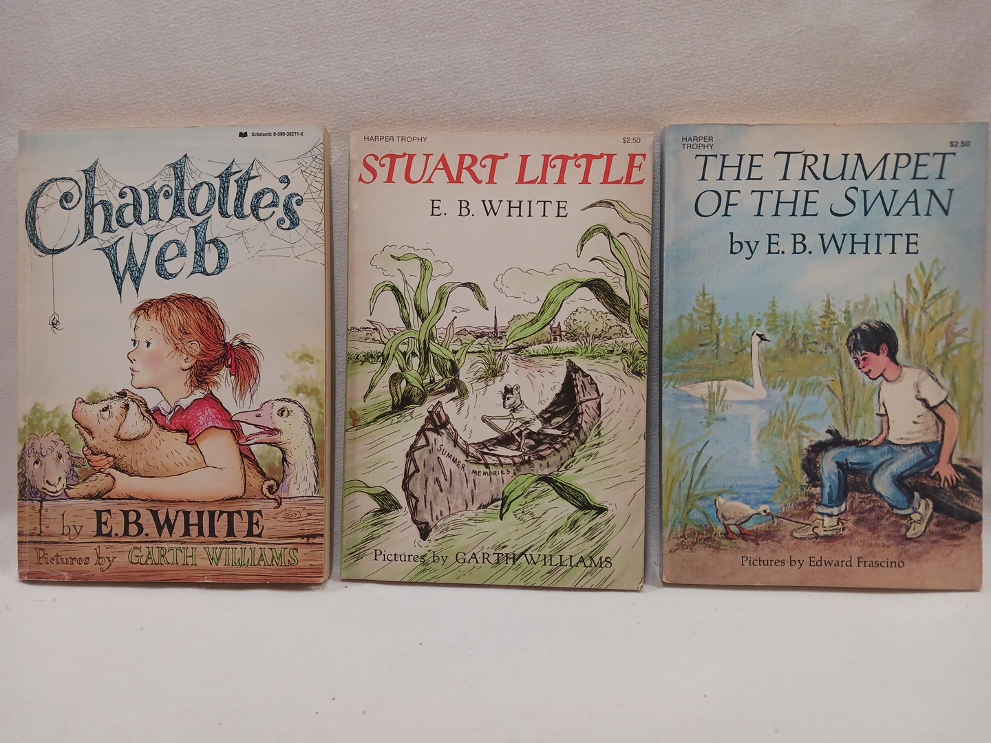 Three Books For Children E. B. White Box Set 1973 Charlotte’s Web Stuart Little