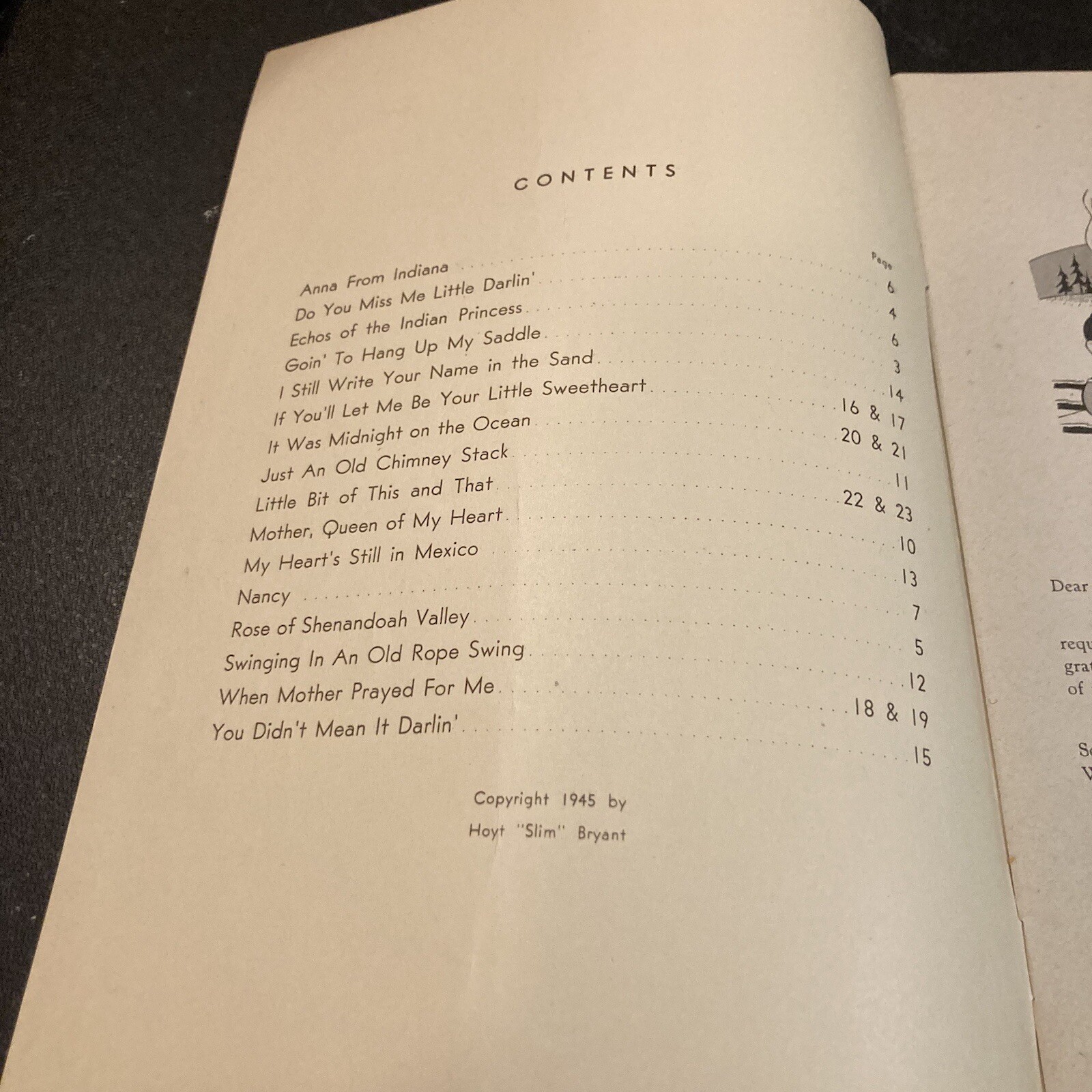 Pittsburgh KDKA Western Bluegrass Songbook Hills Plains Slim Bryant 1945 Country
