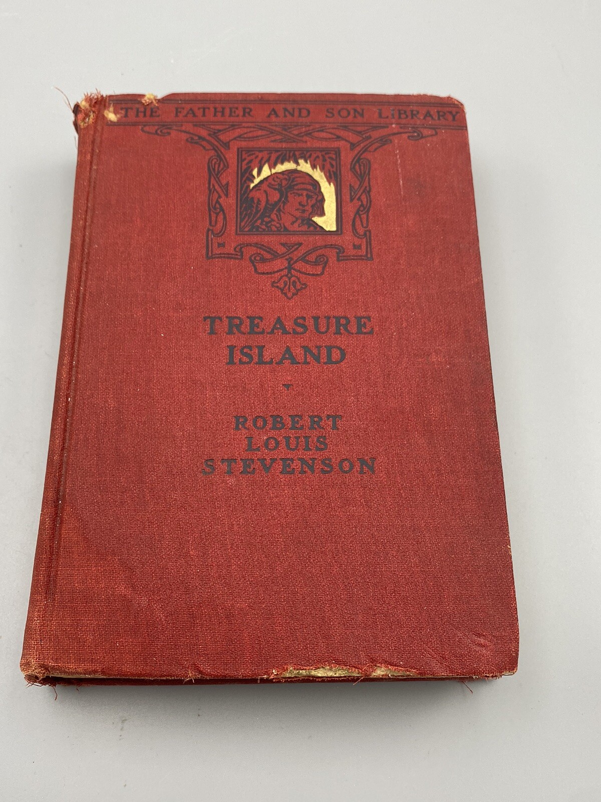 Vintage 1928 Treasure Island Book by Robert Louis Stevenson -JH Sears Publishing