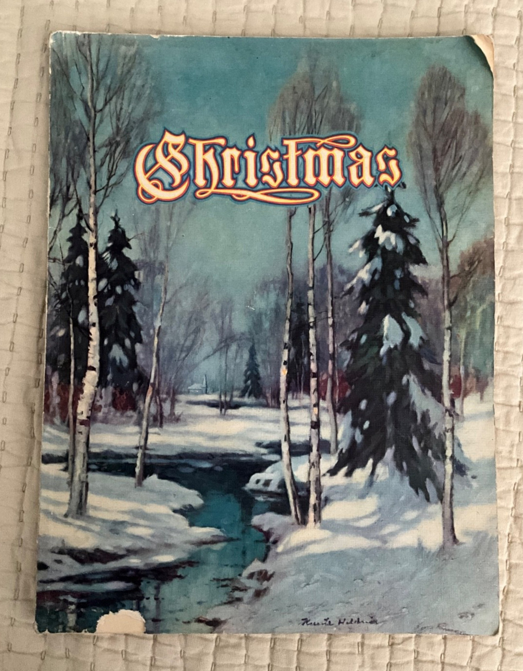 VINTAGE AN AMERICAN ANNUAL OF CHRISTMAS LITERATURE AND ART 1942 VOL 12 BOOK
