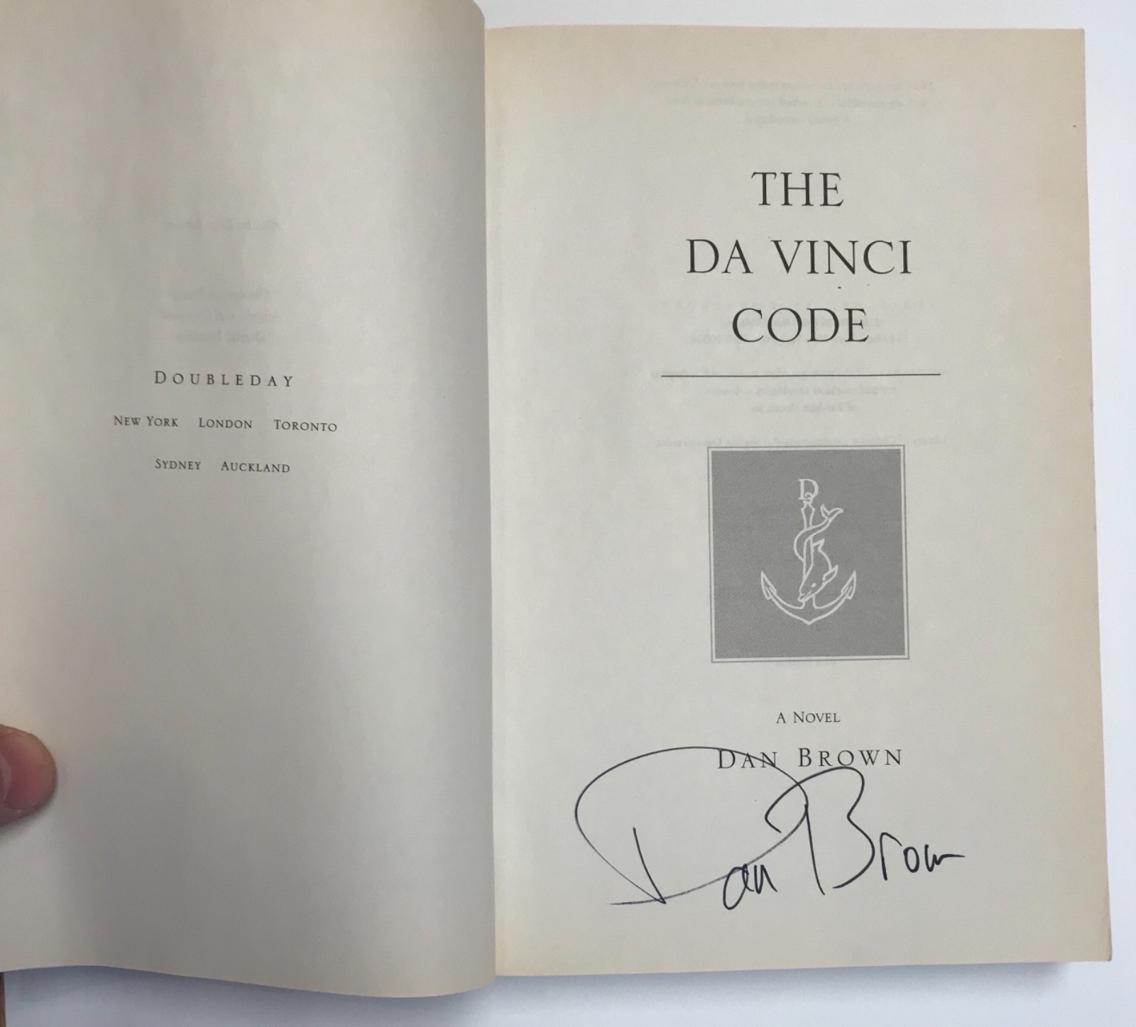 Dan Brown The Da Vinci Code SIGNED ARC 2003 Softcover