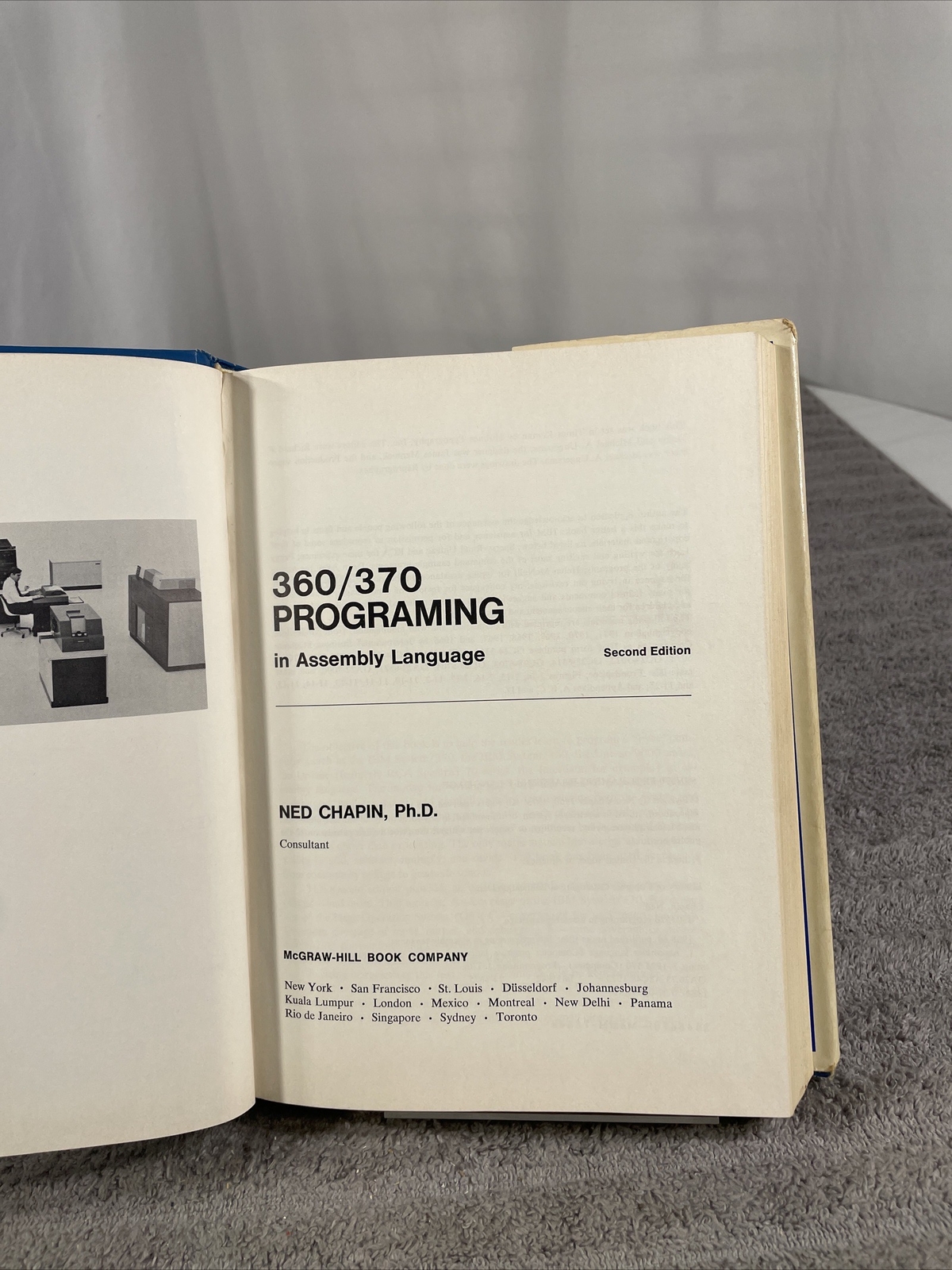 360/370 Programing In Assembly Language By Ned Chapin Hardcover Dust Jacket 1973
