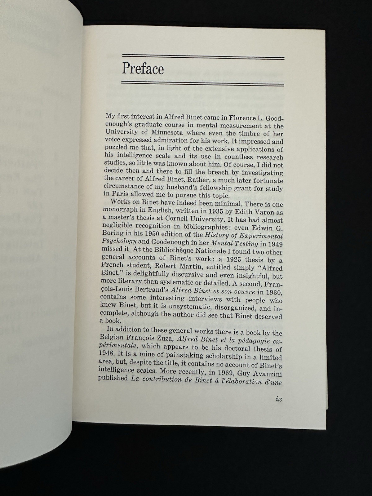 Alfred Binet Theta Wolf 1st/1st 1973 HC DJ Psychology U Chicago Press VG IQ Test