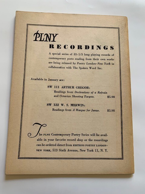 POETRY LONDON-NEW YORK. VOL.1 NO.3