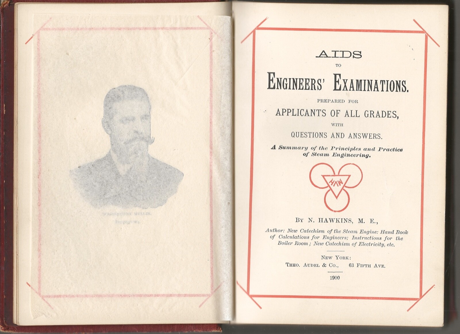 ENGINEERS EXAMINATIONS WITH QUESTIONS AND ANSWERS N. HAWKINS THEO. AUDEL 1900