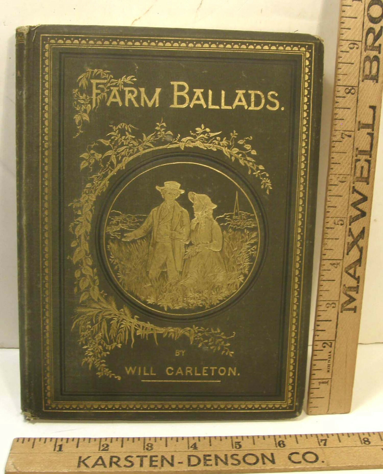 ANTIQUE 1882 FARM BALLADS by WILL CARLETON ILLUSTRATED RUSTIC POETRY COUNTRY