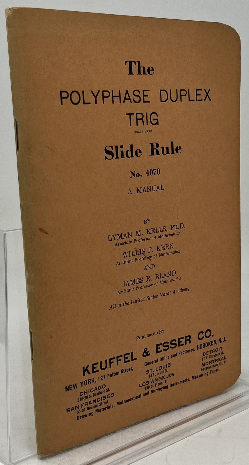 1939 The POLYPHASE DUPLEX TRIG Slide Rule Manual Vintage Keuffel & Esser Book