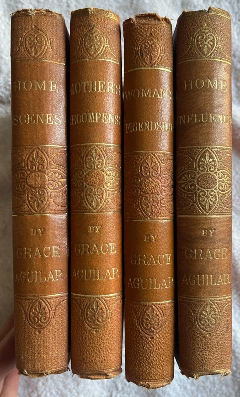 4 Grace Aguilar books set D. Appleton 1871-75 Home Scenes, Woman’s Friendship +