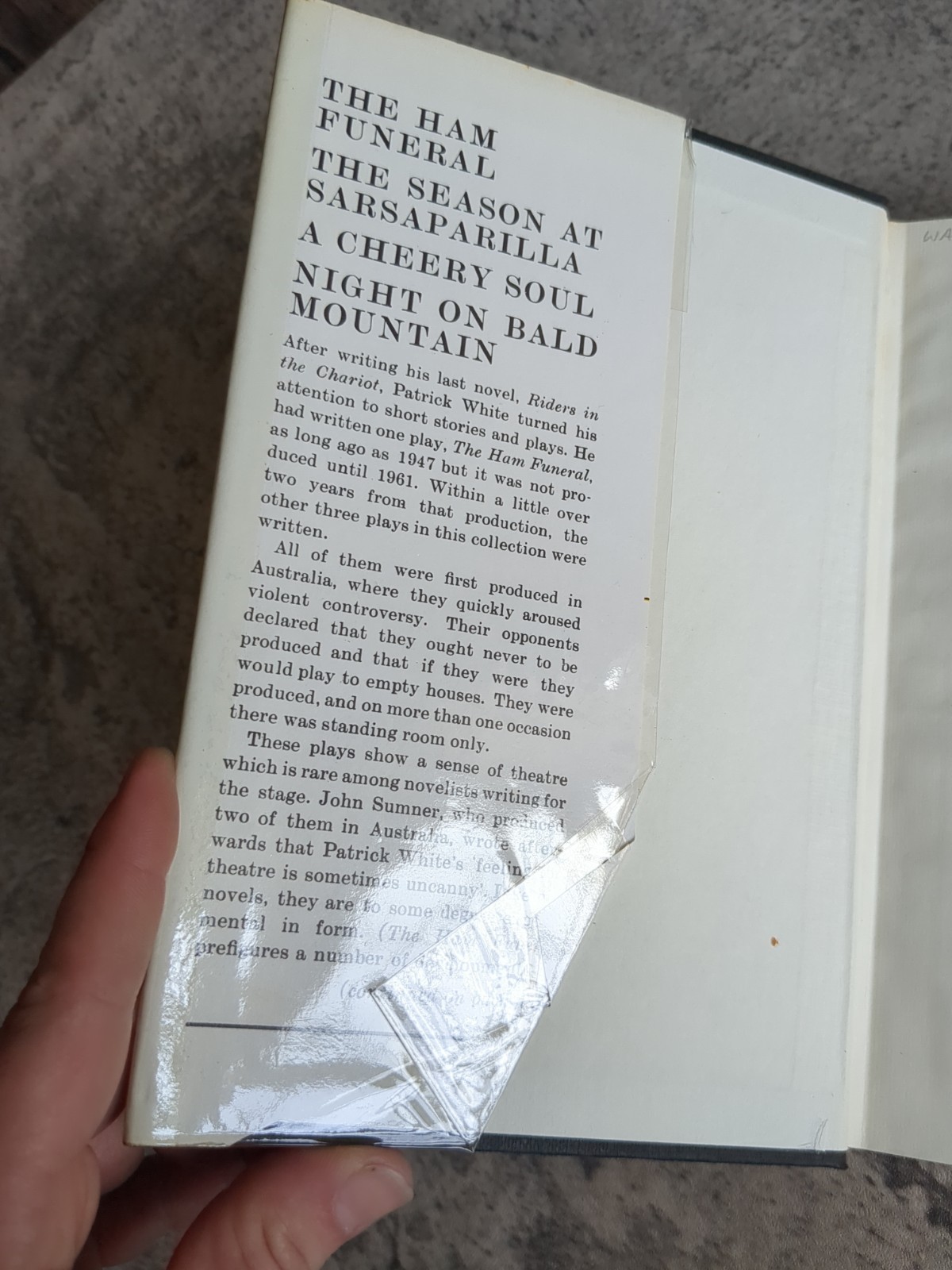 Four Plays Patrick White 1965 – Eyre & Spottiswoode – DJ – Illustrated