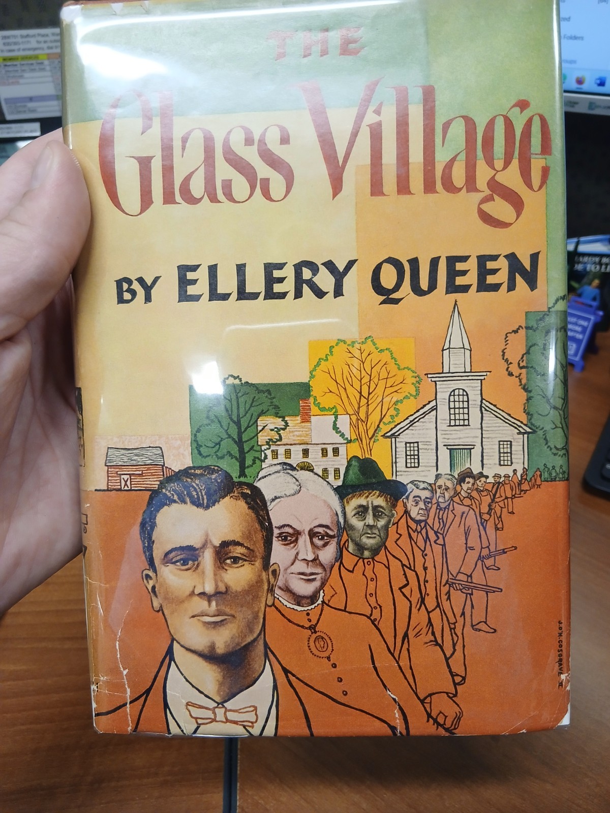 Ellery Queen The Glass Village 1954, Hardcover, Dust Jacket, Vintage