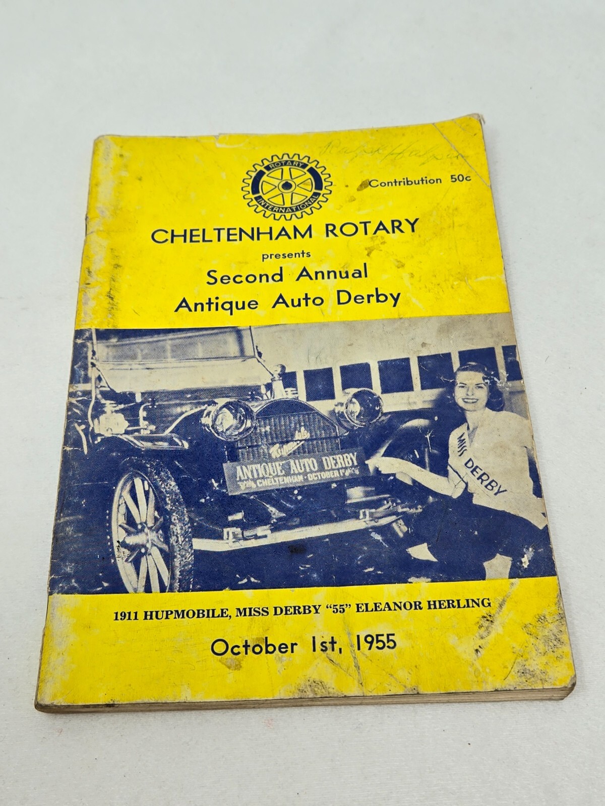 VINTAGE 1955 CHELTENHAM ROTARY 2ND ANNUAL ANTIQUE AUTO DERBY BOOKLET