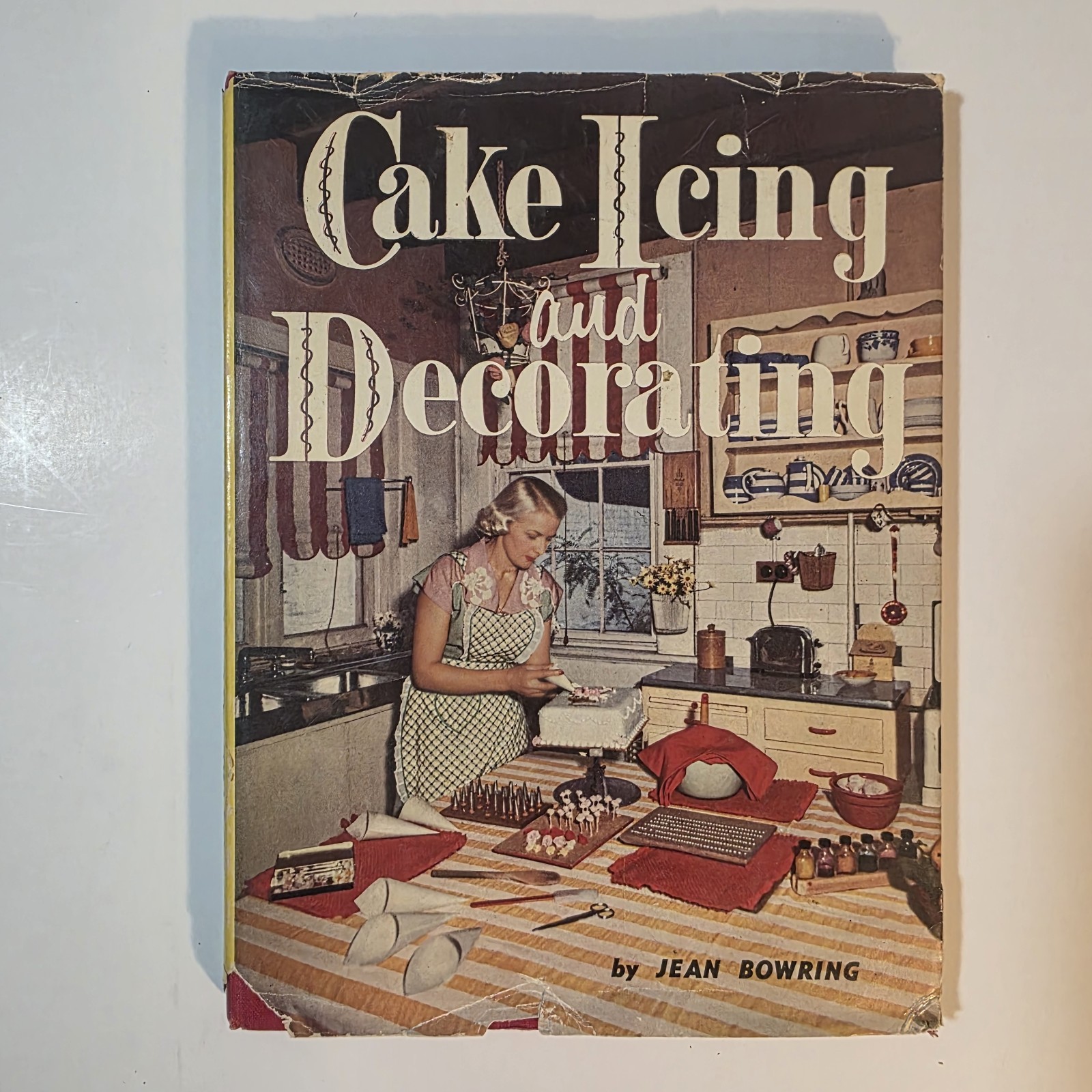Vtg Cake Icing & Decorating Book Jean Bowring 1950s Baking Retro Cake Designs