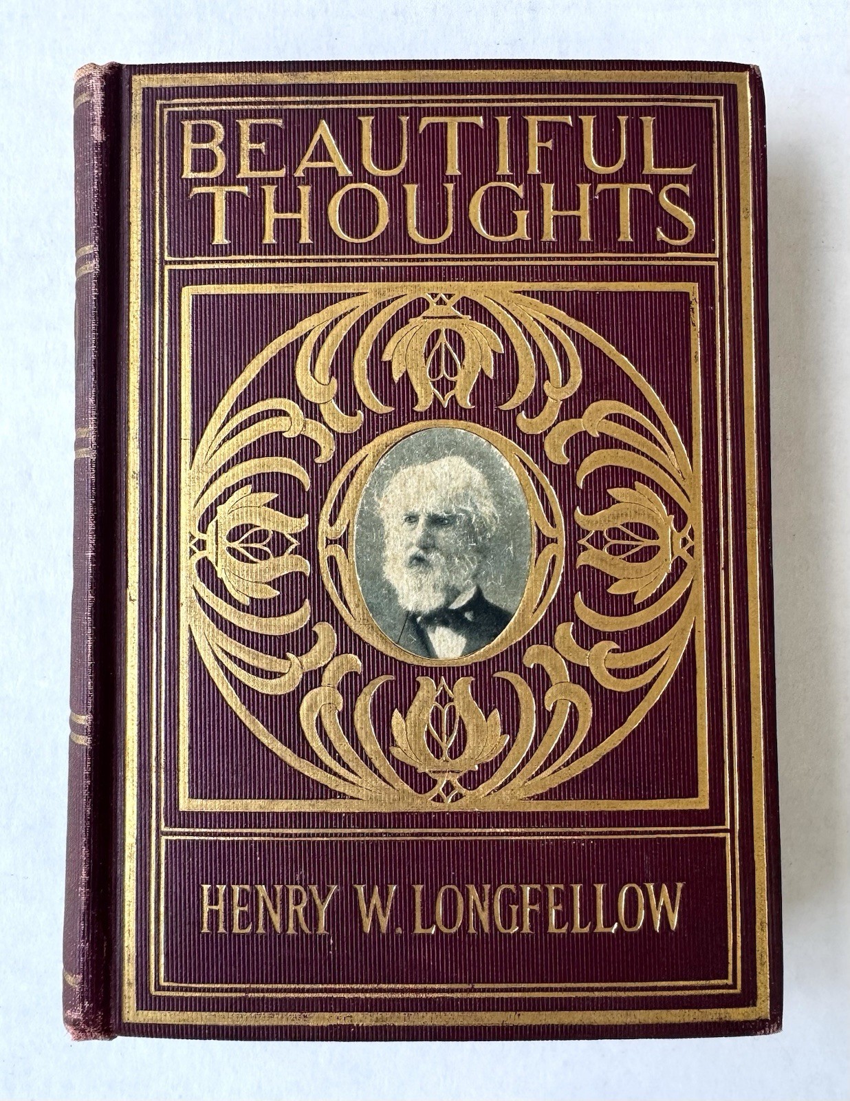 Antique 1901 „Beautiful Thoughts“ by Henry W. Longfellow Poetry Book