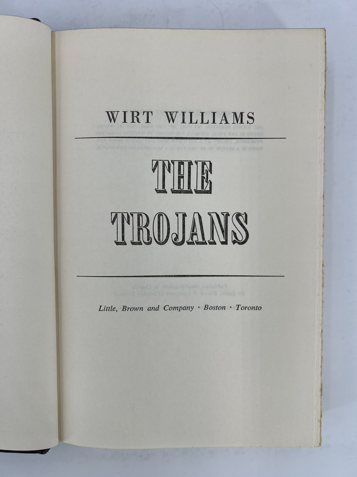 SIGNED • Wirt WILLIAMS • The Trojans • 1966 • HC/DJ
