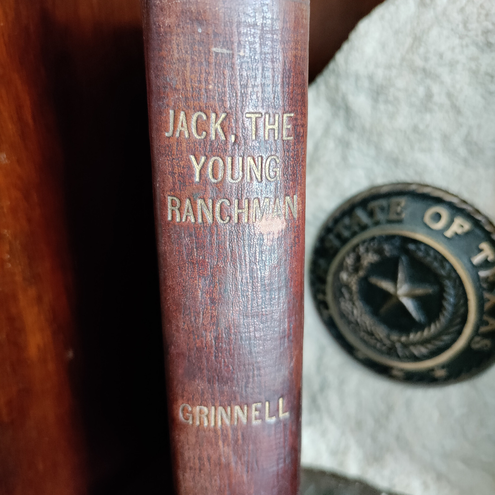 *RARE* 1/4-leatherbound_1899_Jack the Young Ranchman_George GRINNELL_Acceptable