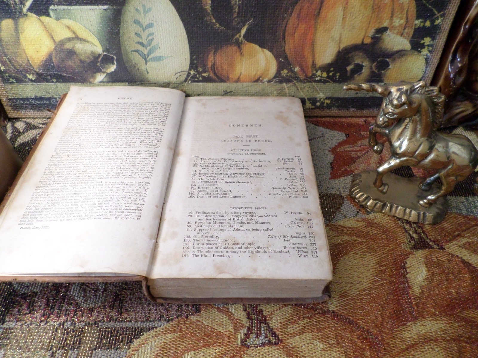 The American First Class Book 1840 John Pierpont Antique Hardcover