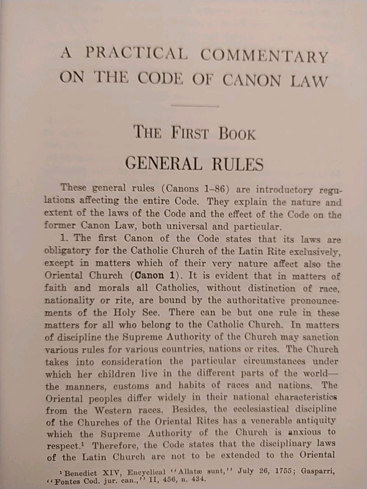 Practical Commentary on the Code of Canon Law Woywod Smith 1948 V I & II