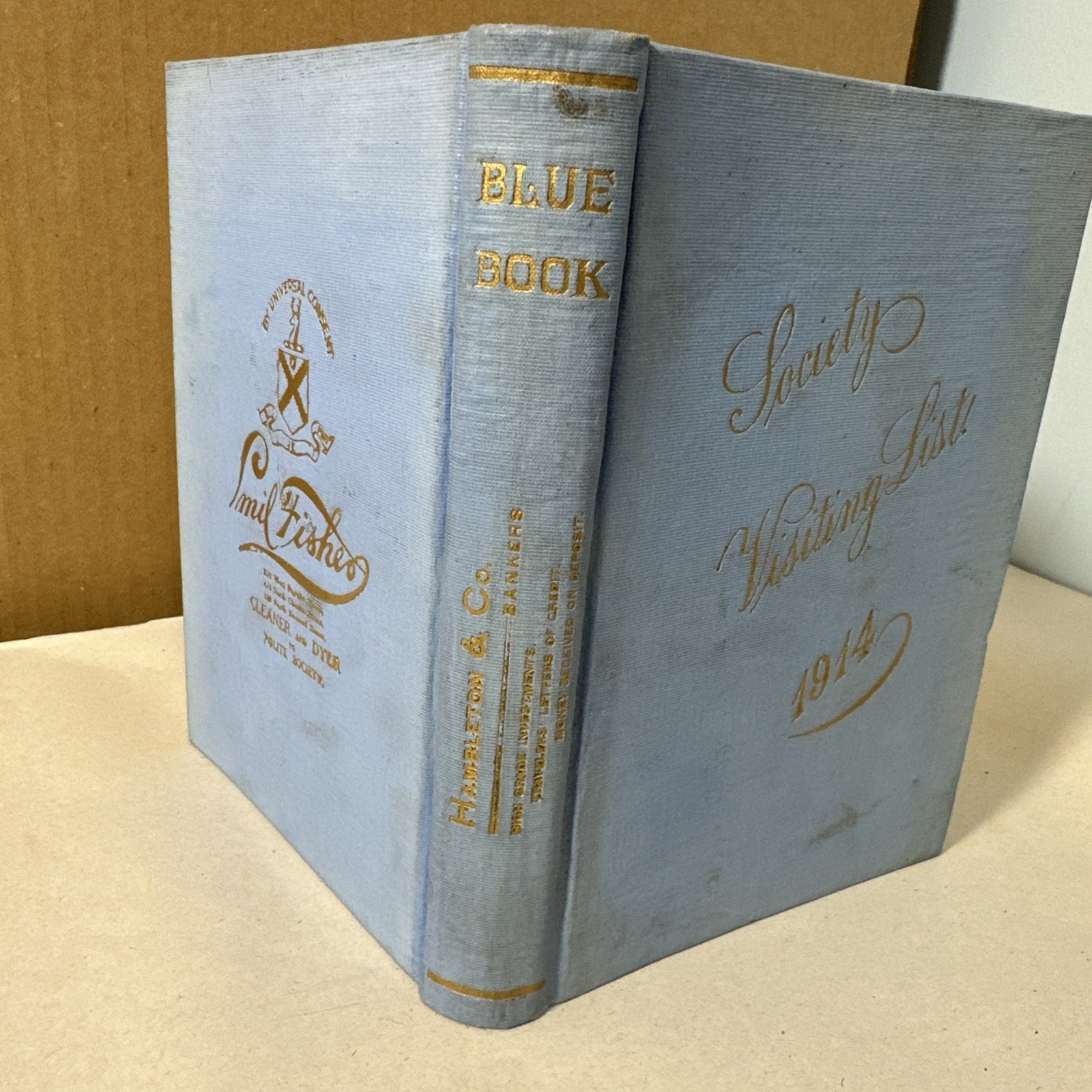 1914 The Baltimore Society Visiting List Blue Book 25th Edition Local History