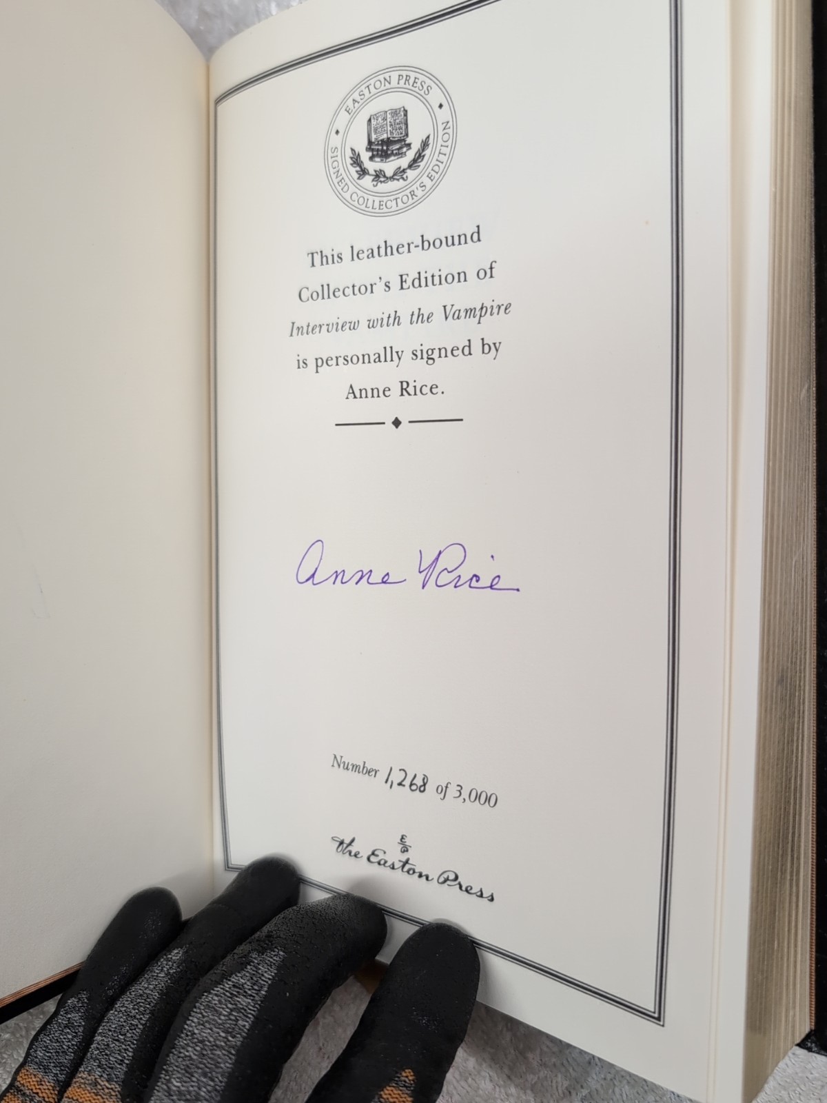 ??Signed INTERVIEW WITH THE VAMPIRE Anne Rice ~ EASTON PRESS Lmt’d #1268 – 3000