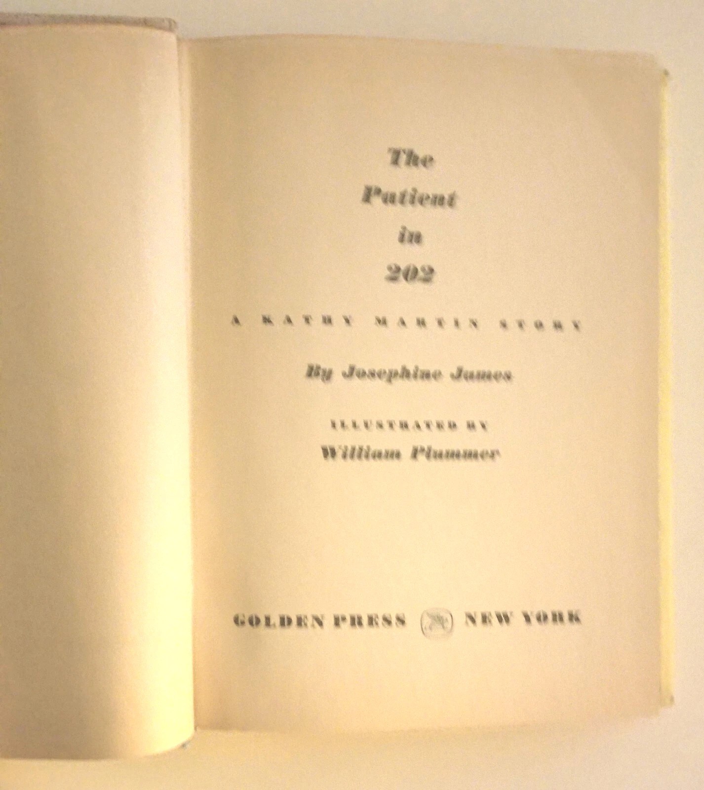 The Patient in 202: A Kathy Martin Story (1961) – TRUE FIRST EDITION – Josephine