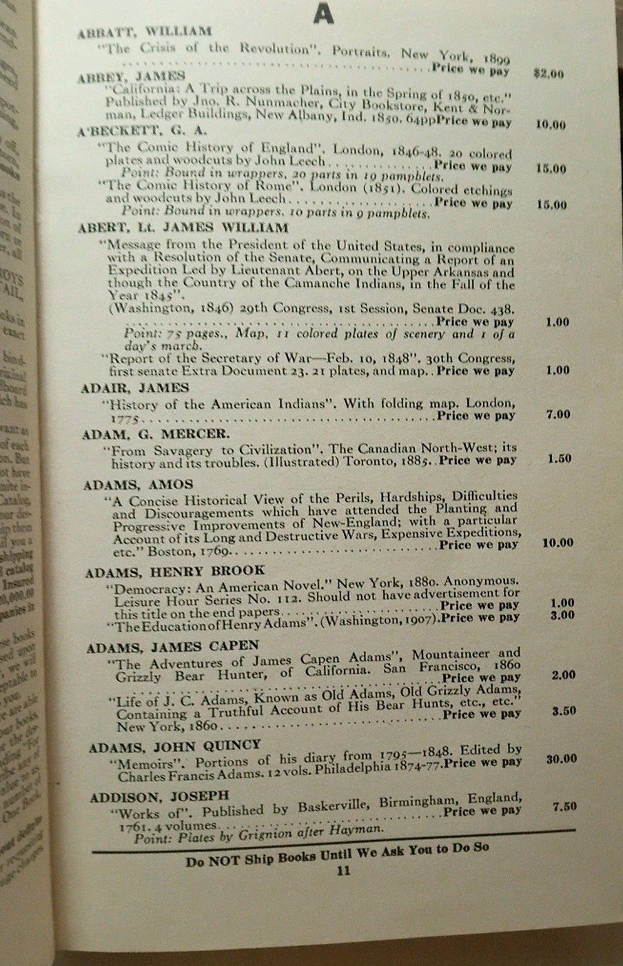 Illustrated Price Catalog of Old Books Wanted. By L. Peterson. 4th. edtn. 1938