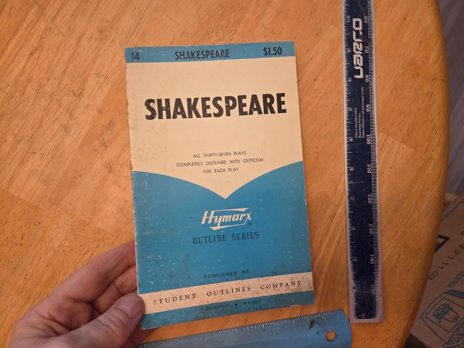 Shakespeare – Hymarx Outline Series – 1960 Student Outline Co. Trade Paperback