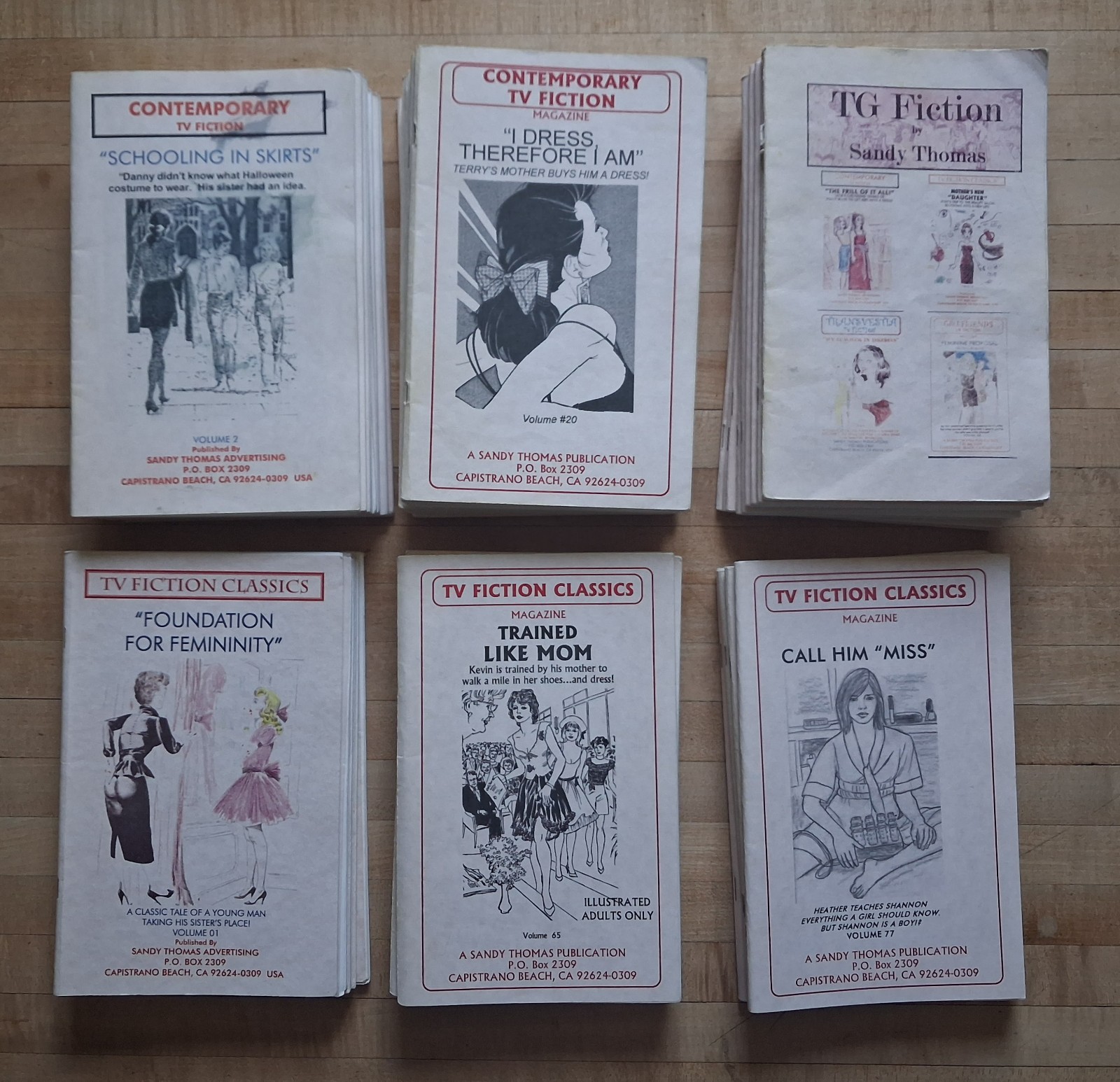 Lot of 43 Sandy Thomas TRANSGENDER TG TRANSVESTITE TV Fiction Books 1989-2012