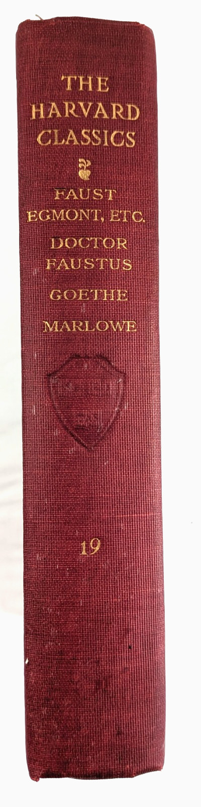 THE HARVARD CLASSICS FAUST EGMONT, ETC. DOCTOR FAUSTUS GOETHE MARLOWE 19