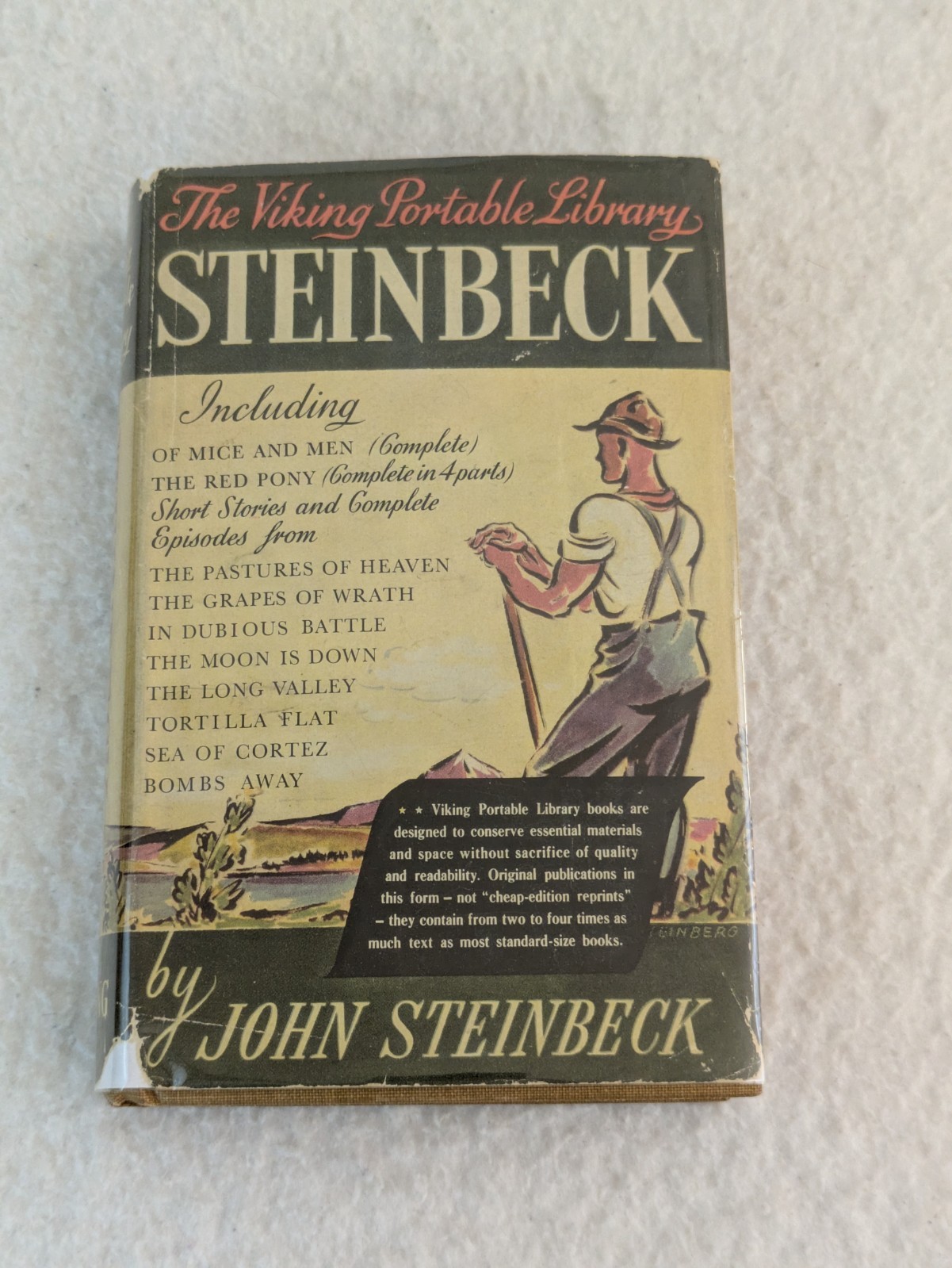 THE VIKING PORTABLE STEINBECK Selected by Pascal Covici Viking Press 1943