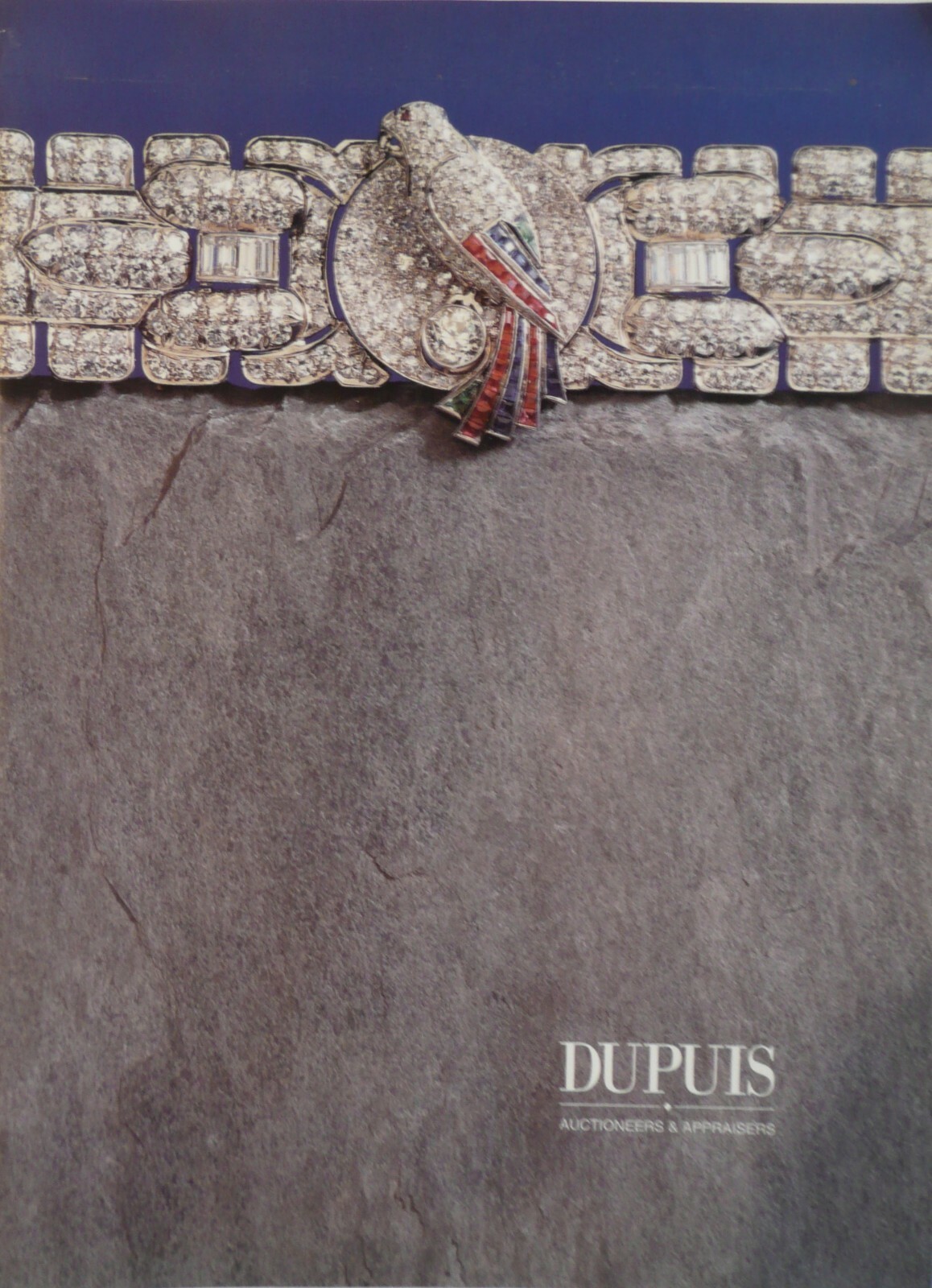 FINE JEWELLERY – DUPUIS TORONTO MAY 1994 – COVER: ART DECO DIAMOND PARROT CHOKER