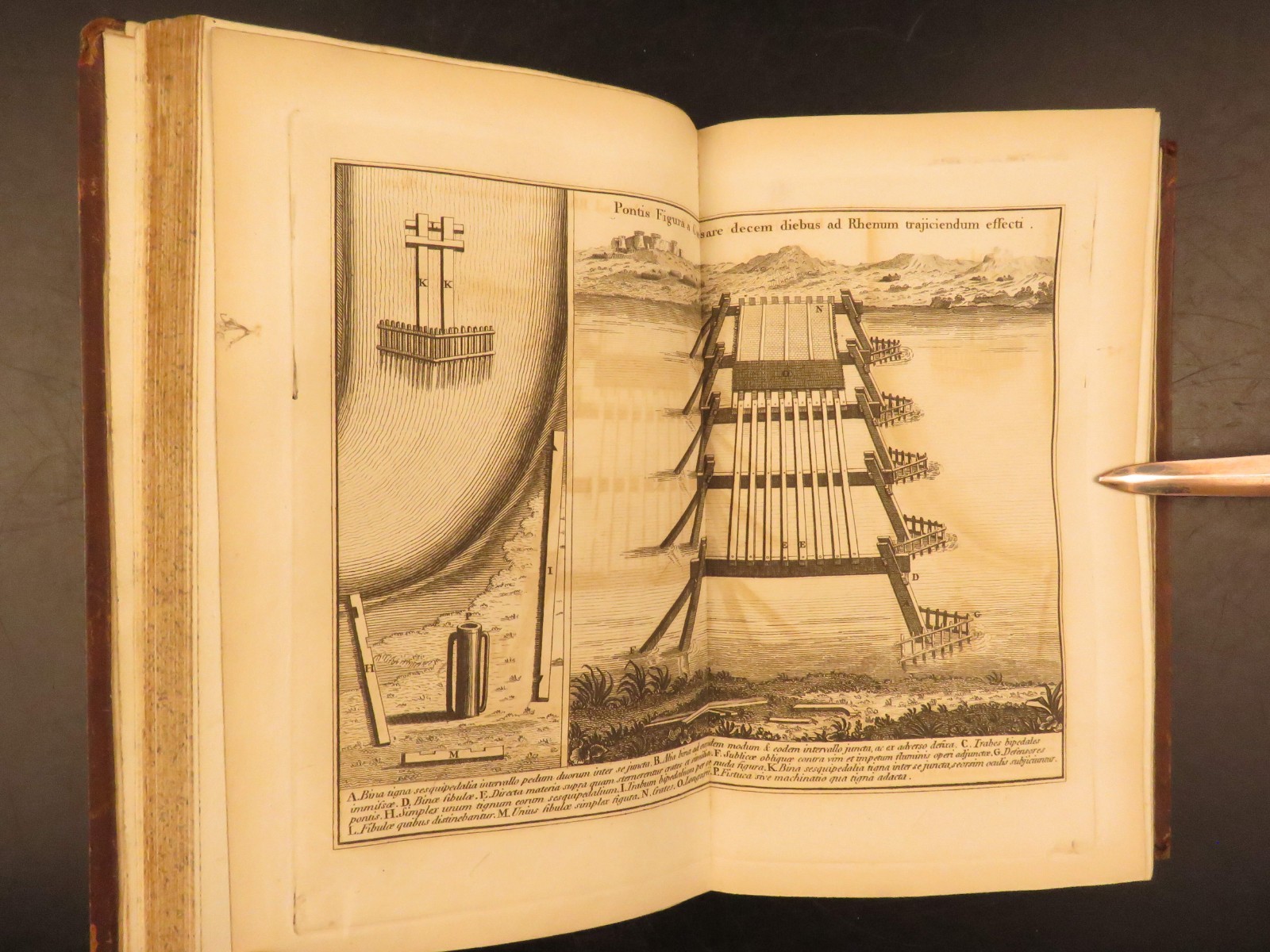 1790 – Julius Caesar War Commentaries | Ancient Rome Maps | 2vol Set