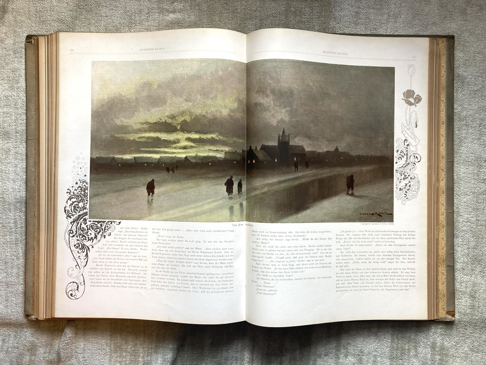 “Moderne Kunst”, Modern Art, German, Circa 1905, Large, Great Illustrations.