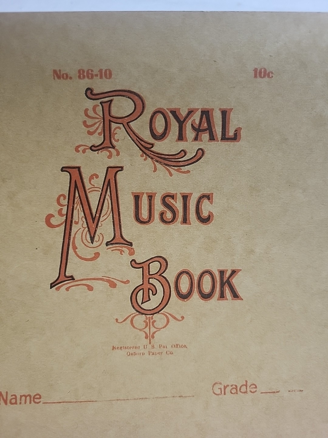 Vintage Royal Music Book No. 86-10 Blank Pages 18 1950 Mcm Antique Parlor