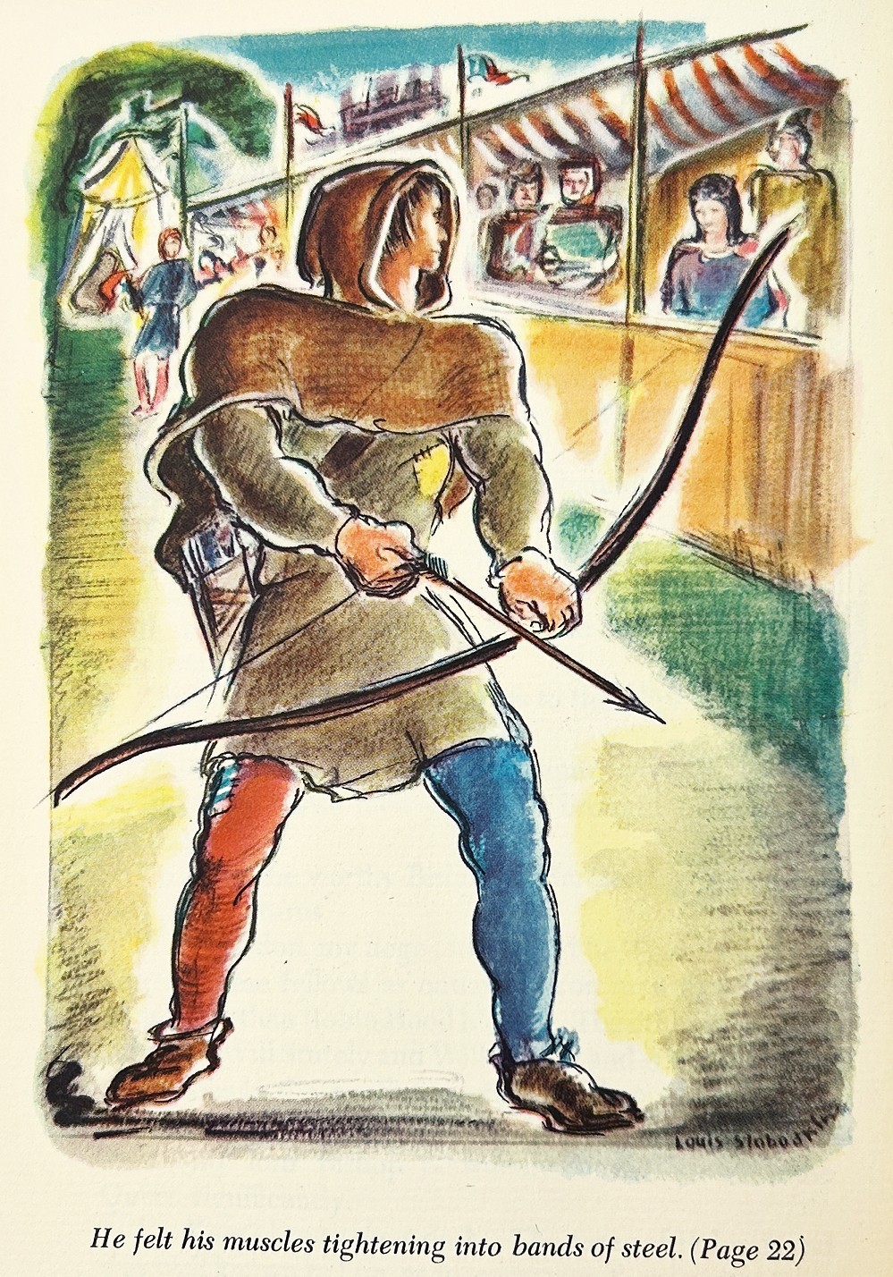 ROBIN HOOD Illustrated STATED FIRST EDITION Rare book 1946 MCM Medieval Outlaw