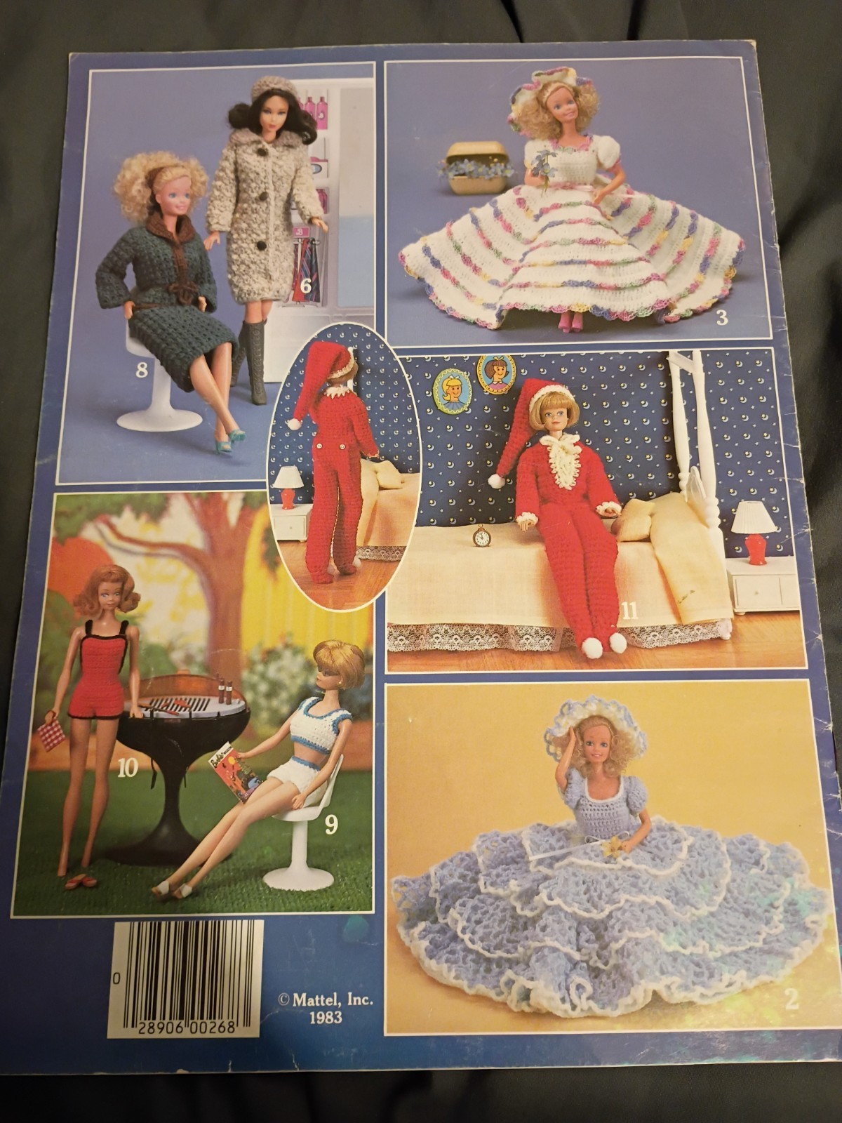crocheted Fashion Doll Clothes Leaflet 268 1983 Barbie Doll Patterns