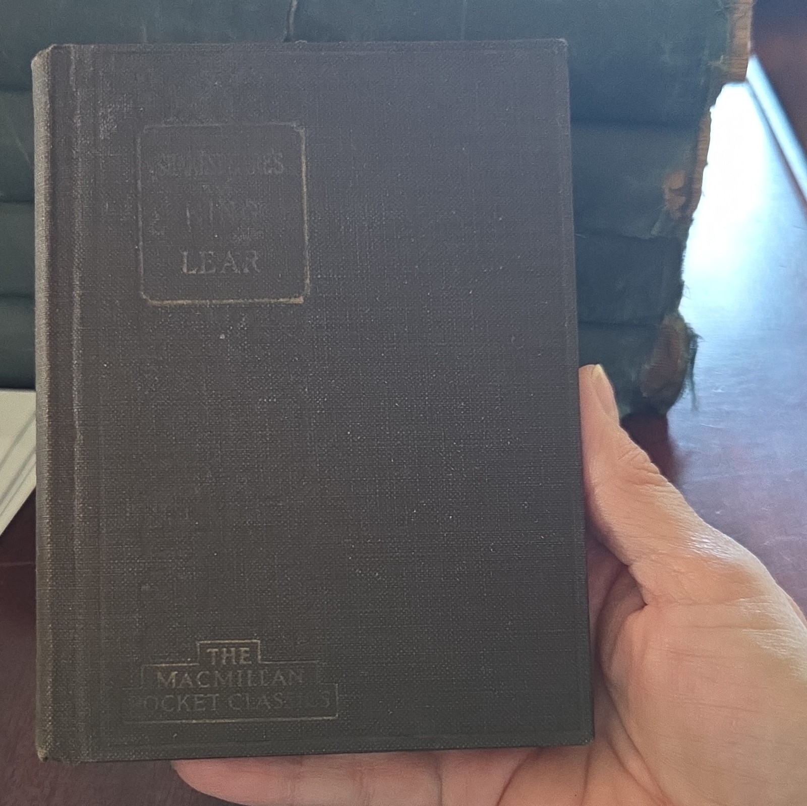 William Shakespeare King Lear Cloth Hardcover Macmillan Company 1924