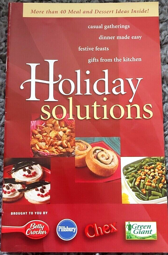 (NEW) Betty Crocker Holiday Solutions (2003 PB Recipe Booklet) General Mills